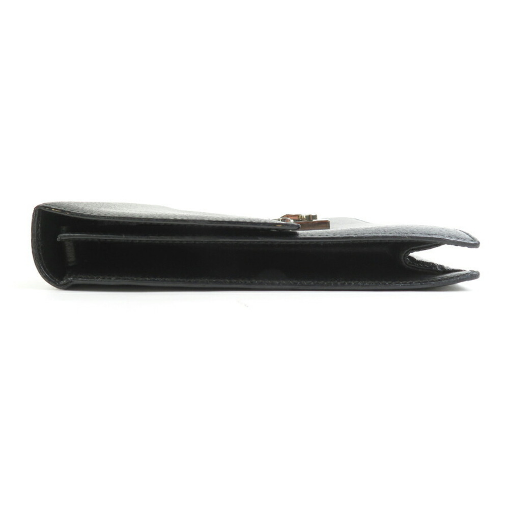 Salvatore Ferragamo silver black clutch leather bag